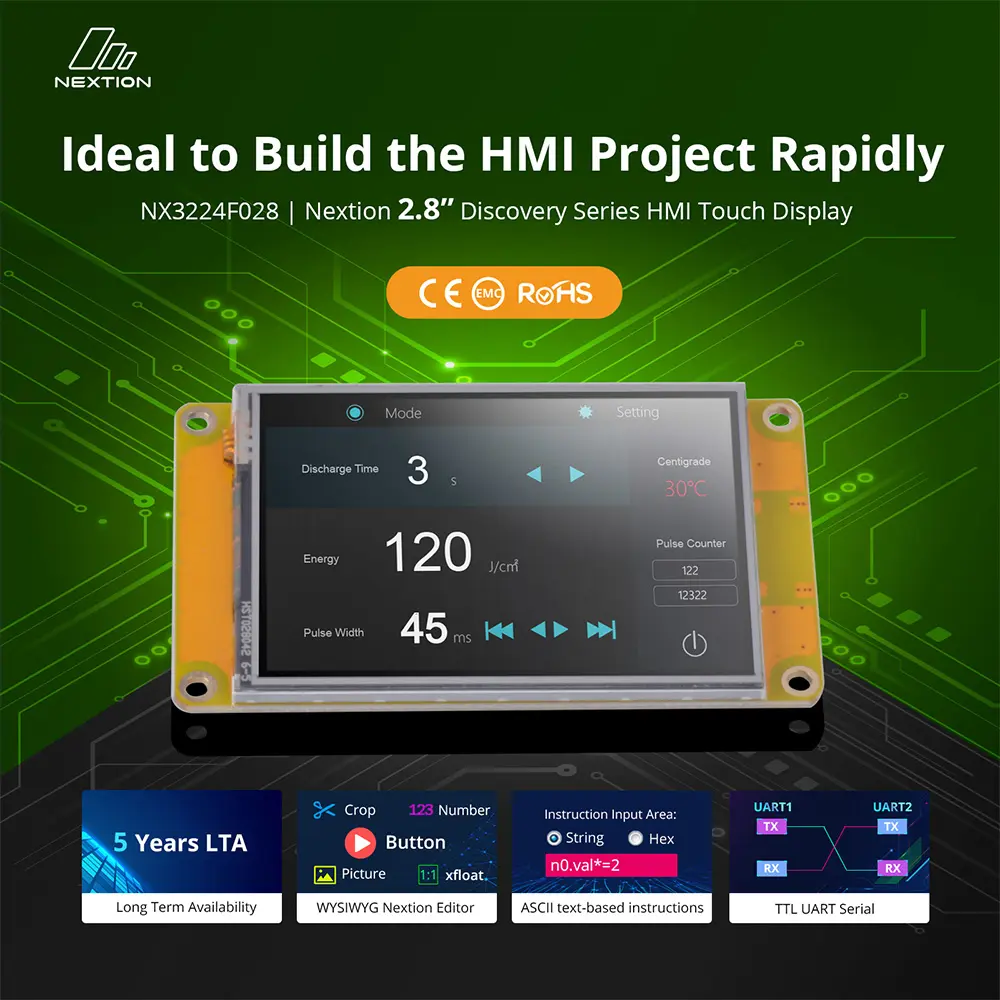 Nextion NX3224F028–2.8 inch Discovery Series HMI Touch Display 