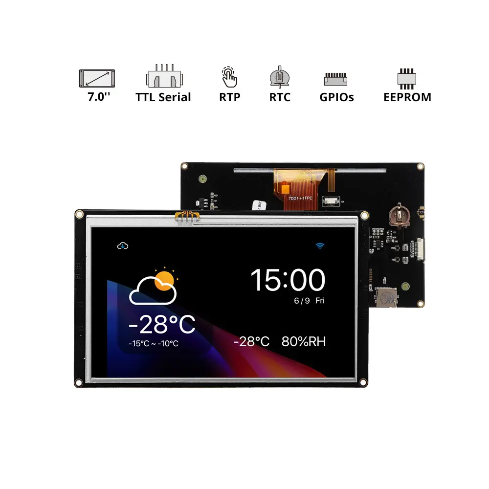 [IM170428001] Nextion Enhanced NX8048K070-011R 7.0″ inch HMI Resistive Touch Display with enclosure