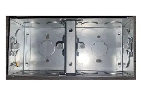 2 Gang Metal Box /Smart Switch Terminal Metal Junction Box 2x3 Back Box Galvanized Steel Sheet