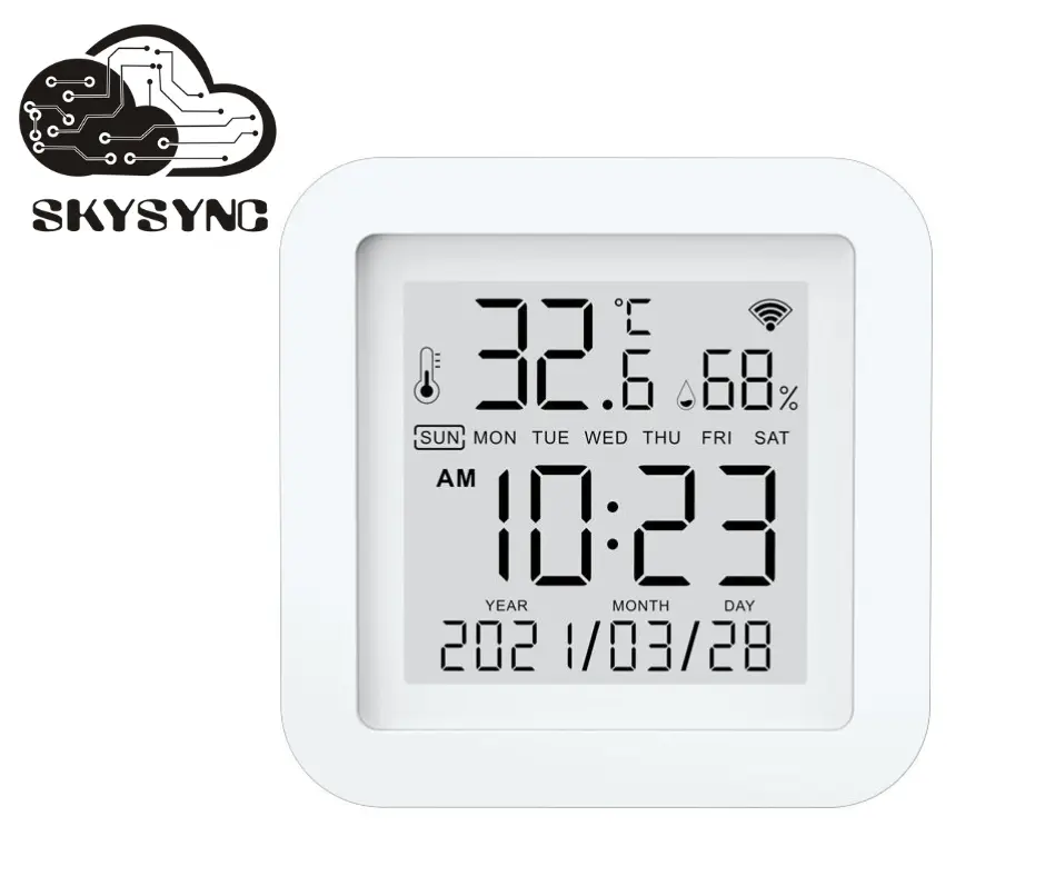 WIFI Temperature Humidity Sensor With LCD Digital Screen App Remote Control Works With Home Assistant Alexa Smart Life